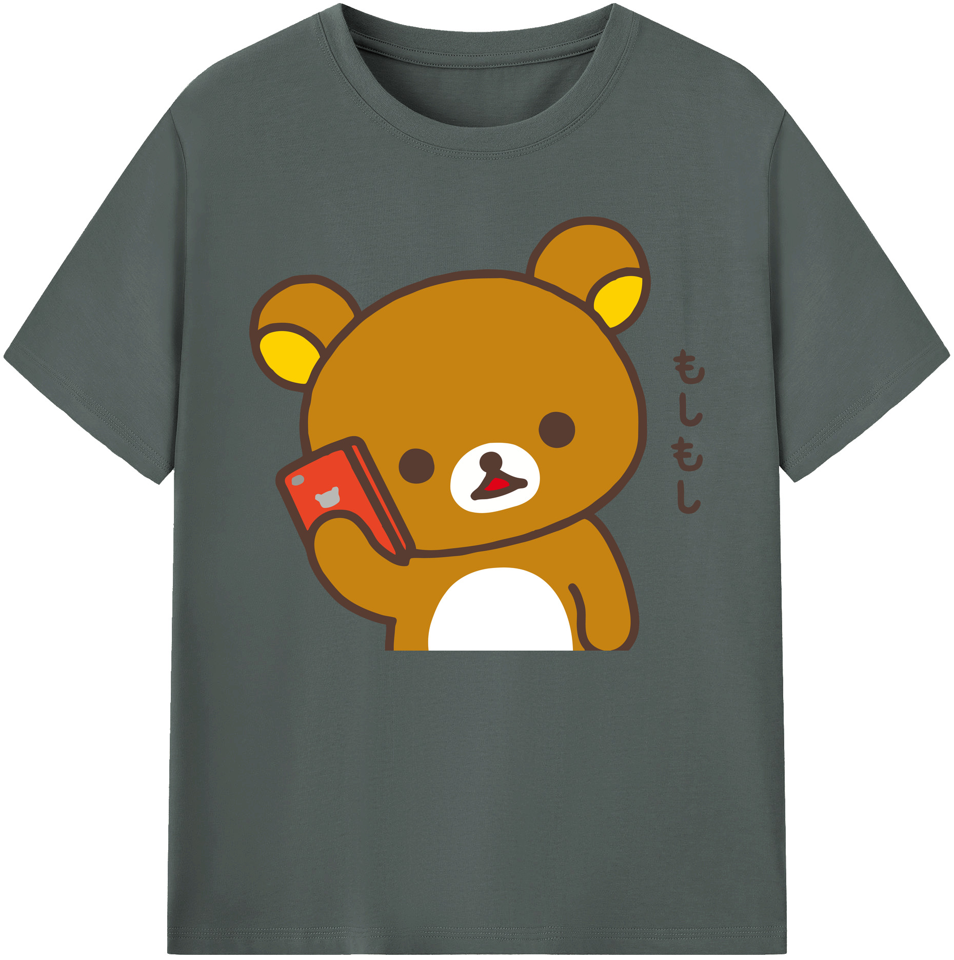 （画像用） リラックマ リラックマ キイロイトリ Rilakkuma Korilakkuma Kiiroitori 綿100％ メンズ半袖Tシャツ｜肌触りやわらか＆通気性